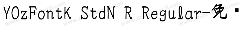 YOzFontK StdN R Regular字体转换